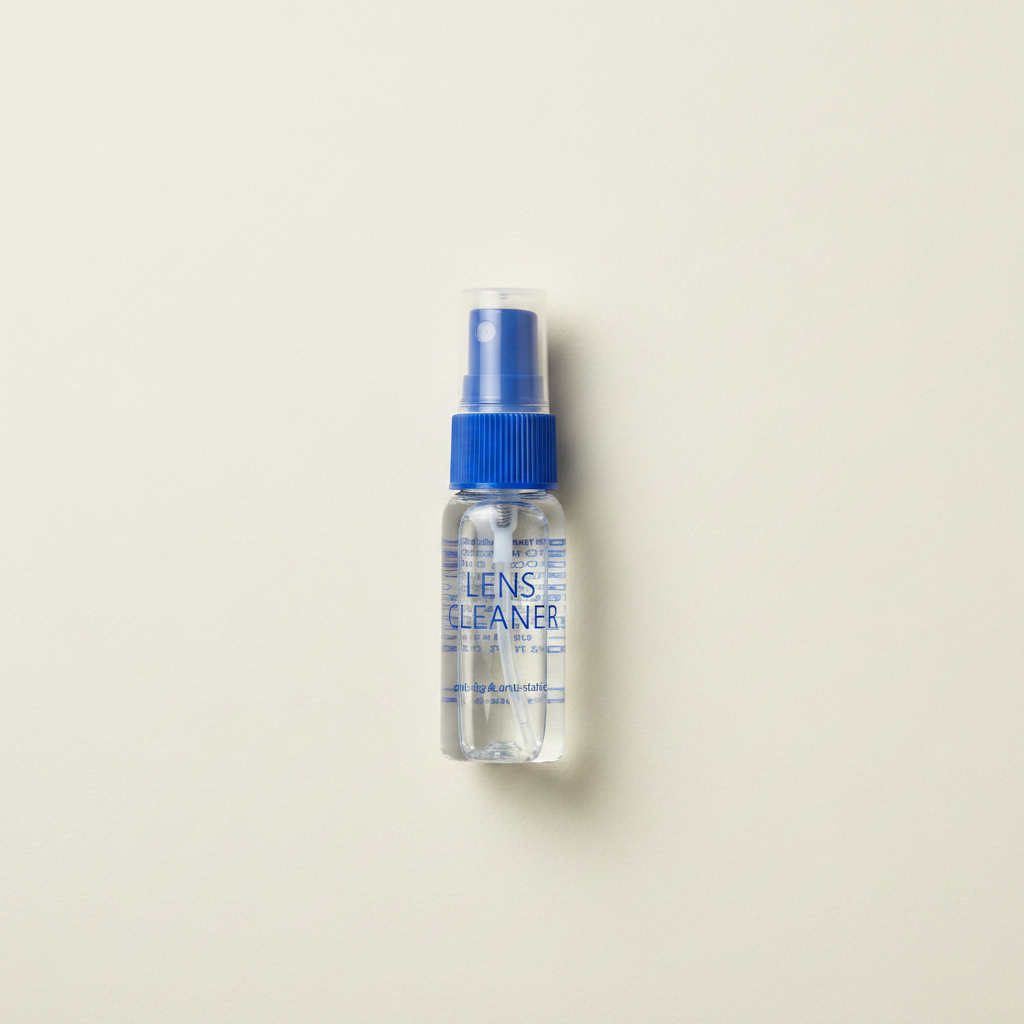 Kleine spray op crème achtergrond